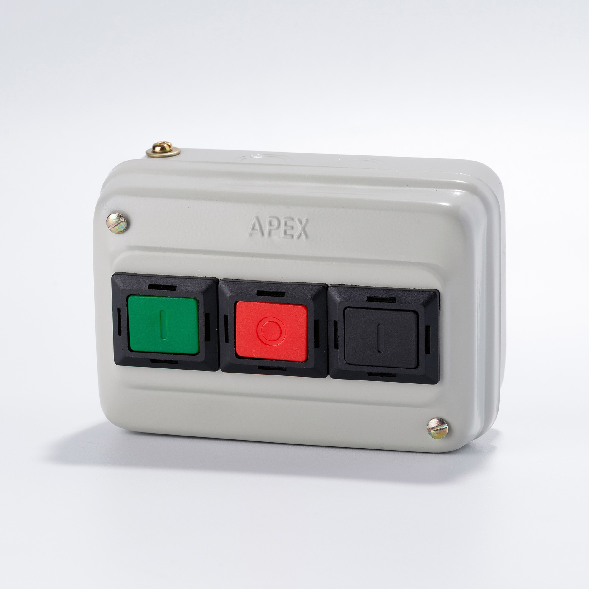 Industrial push button station for operator control panel